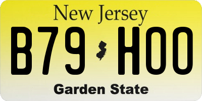 NJ license plate B79HOO