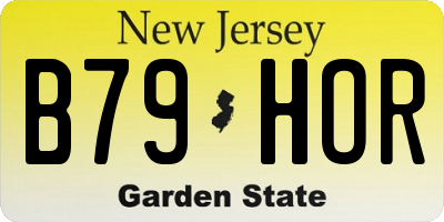 NJ license plate B79HOR