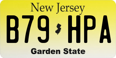 NJ license plate B79HPA