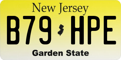 NJ license plate B79HPE