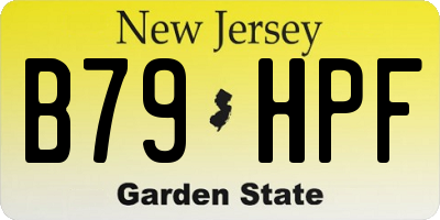 NJ license plate B79HPF