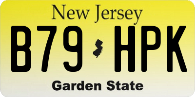 NJ license plate B79HPK