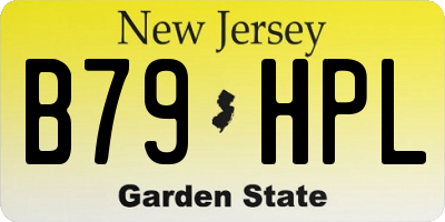 NJ license plate B79HPL