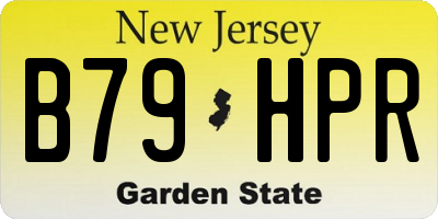 NJ license plate B79HPR