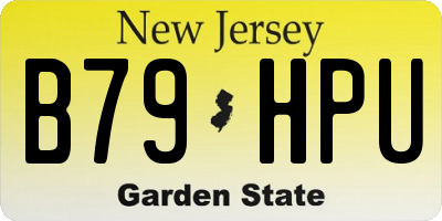 NJ license plate B79HPU