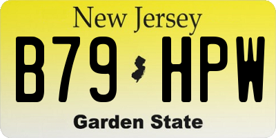 NJ license plate B79HPW