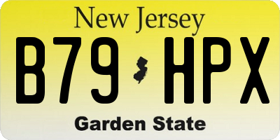 NJ license plate B79HPX