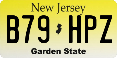 NJ license plate B79HPZ