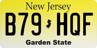 NJ license plate B79HQF