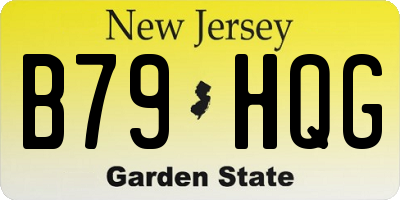 NJ license plate B79HQG