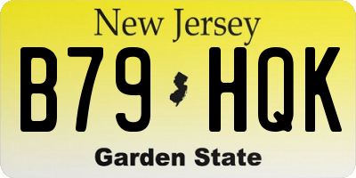 NJ license plate B79HQK