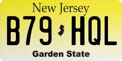 NJ license plate B79HQL