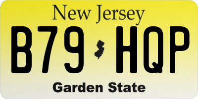 NJ license plate B79HQP