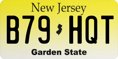 NJ license plate B79HQT