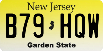 NJ license plate B79HQW