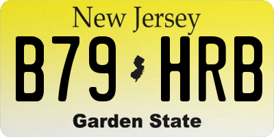 NJ license plate B79HRB