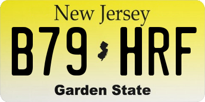 NJ license plate B79HRF
