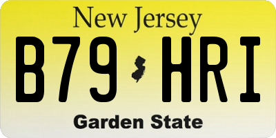 NJ license plate B79HRI
