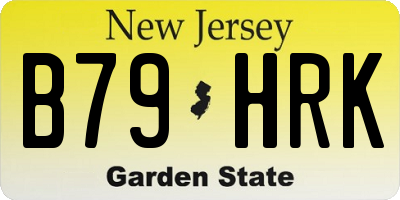 NJ license plate B79HRK
