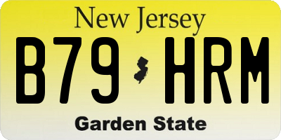 NJ license plate B79HRM