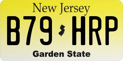 NJ license plate B79HRP