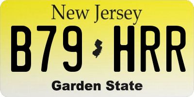 NJ license plate B79HRR