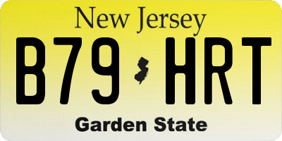 NJ license plate B79HRT