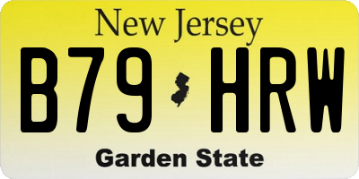 NJ license plate B79HRW