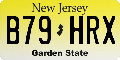 NJ license plate B79HRX
