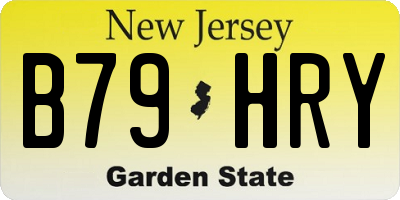 NJ license plate B79HRY
