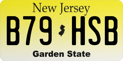 NJ license plate B79HSB