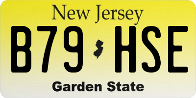 NJ license plate B79HSE