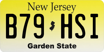 NJ license plate B79HSI