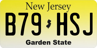 NJ license plate B79HSJ