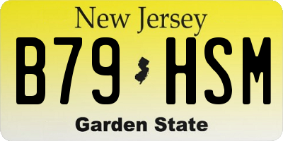 NJ license plate B79HSM
