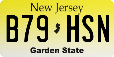 NJ license plate B79HSN