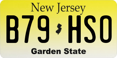 NJ license plate B79HSO