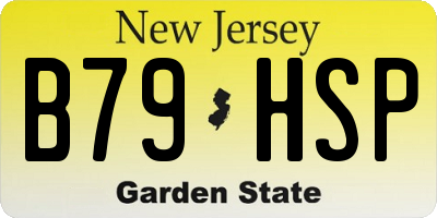 NJ license plate B79HSP