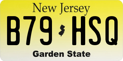 NJ license plate B79HSQ