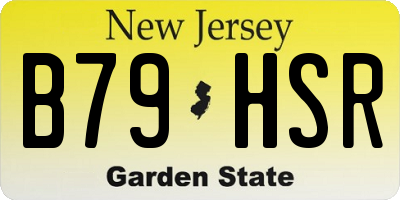 NJ license plate B79HSR