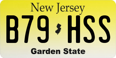 NJ license plate B79HSS