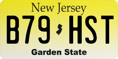 NJ license plate B79HST
