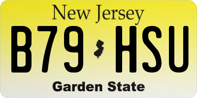 NJ license plate B79HSU