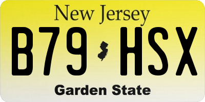 NJ license plate B79HSX