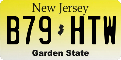 NJ license plate B79HTW