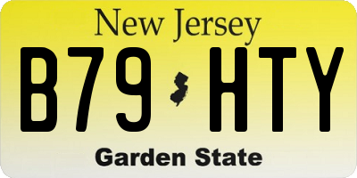 NJ license plate B79HTY