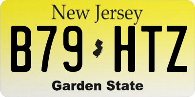 NJ license plate B79HTZ