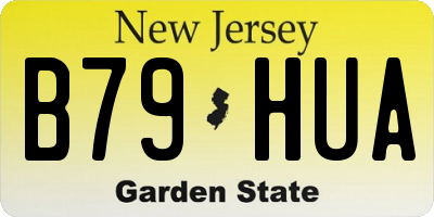 NJ license plate B79HUA