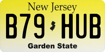 NJ license plate B79HUB