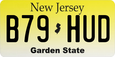 NJ license plate B79HUD